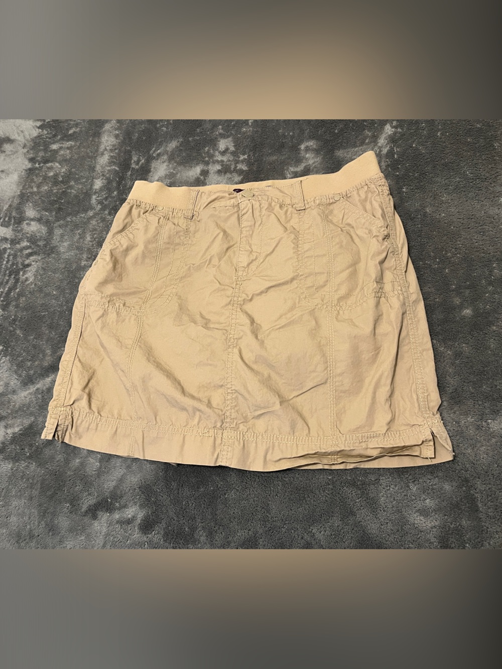 Gloria Vanderbilt Khaki Cotton Skirt